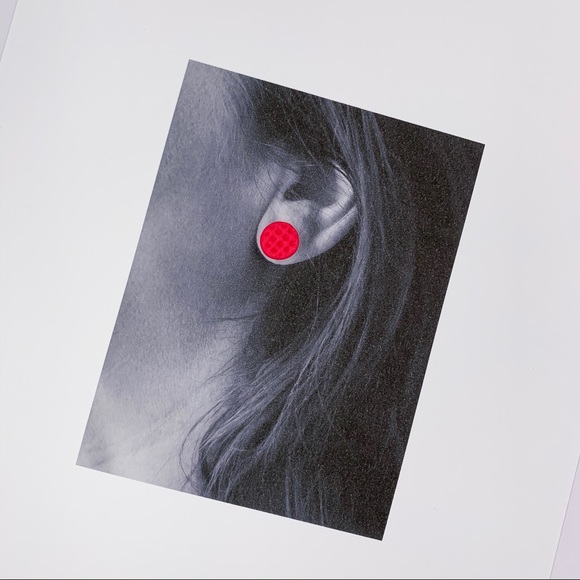 Artist Made Raspberry Tuft Studs | Titanium Posts - Picture 4 of 8